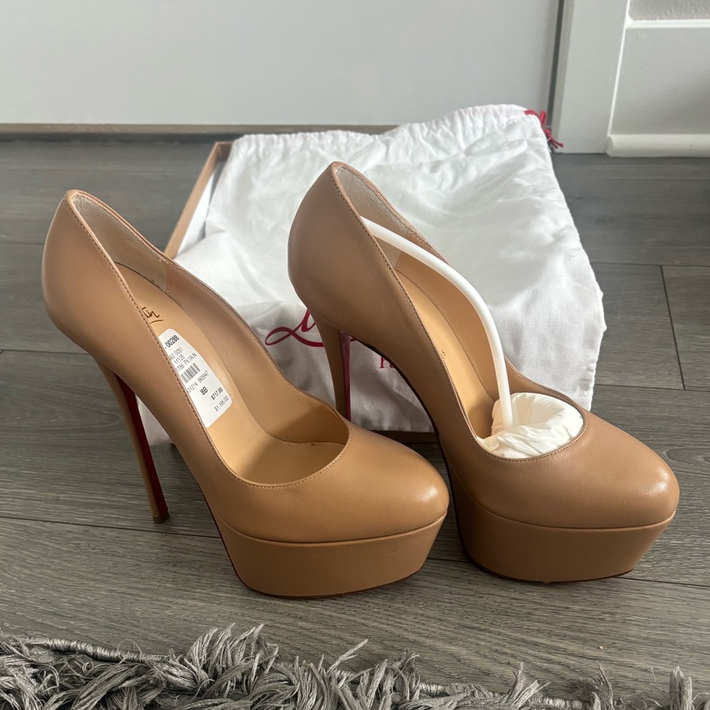 Christian Louboutin Women's Tan Platform Pumps
